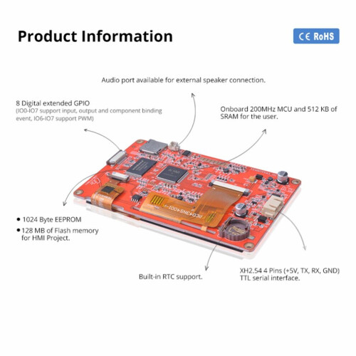 NX4827P043-011R 4,3 inch LCD-TFT HMI-displaymodule 1