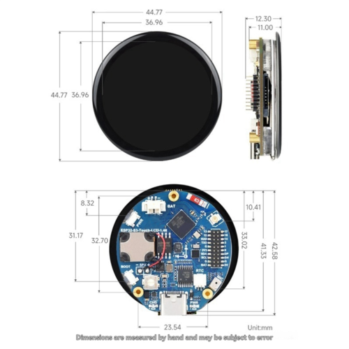 ESP32-S3 Round 1.46-Inch Colour Capacitive Touch Display with Cover 1