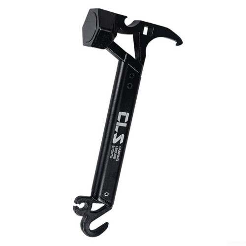 Camping Companion Tool Stainless Steel Multi-Function Hammer Black Outdoor Use