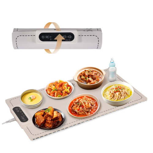 Bandeja calefactora ajustable, almohadilla calefactora, enchufe UE 1