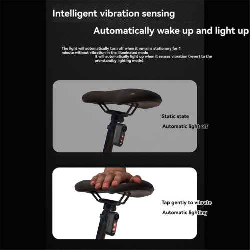 Caméra pour vélo avec feu arrière, résolution 1080p HD, angle de vision de 150 1