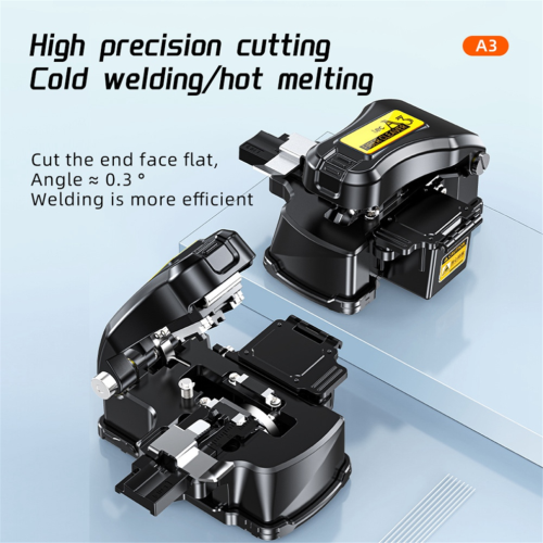 A3 One-Step Fully Automatic Fiber Optic Cleaver+2-In-1 Stripper 2