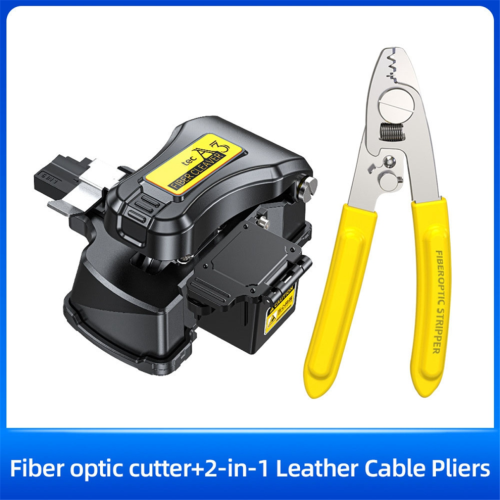 A3 One-Step Fully Automatic Fiber Optic Cleaver+2-In-1 Stripper 1
