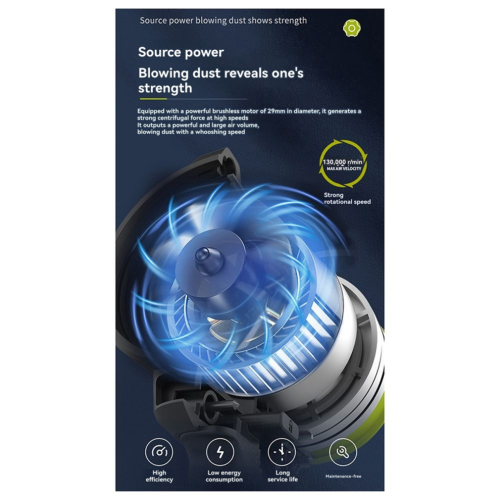 Akku-Laubbläser, 190 W, max. 130.000 U/min, 2,4 N 2