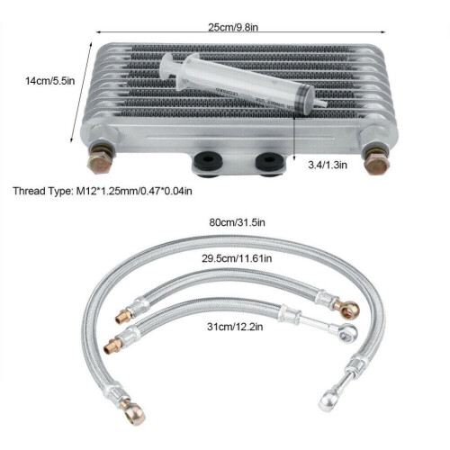 Radiator Kit 125Ml Aluminum Silver for CB CG Engine 2