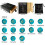 Runenset - Altar Oracle Stones with Instruction Book and Storage Bag for Beginners, Blue Divination 4
