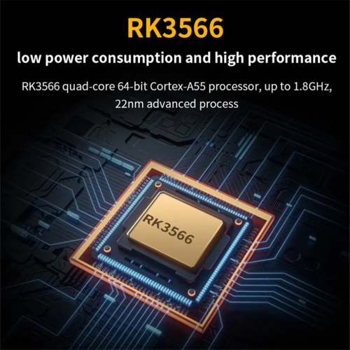 Mini PC 3B 2 Go de RAM DDR4 Rockchip RK3566 WiFi+BLE 1