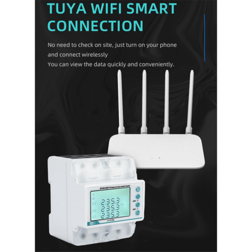 3-phasig, 4-adrig, 100 A, Tuya WiFi Smart bidirektionale Stromversorgung 2