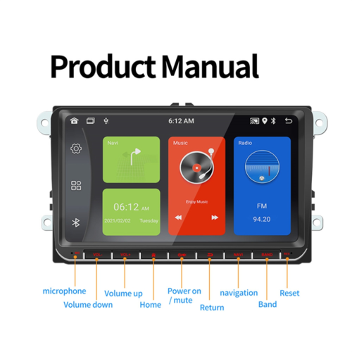 Autoradio Android 2Din da 9 pollici per VW Golf 5 6 Passat 2