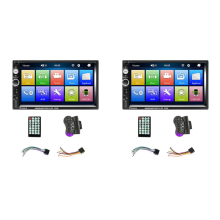Autoradio doppio DIN da 7 pollici con Bluetooth, lettore MP5, porta USB e radio FM.