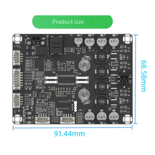 DIPO2 - 2 X 50W Pure Digital Input 3-Wire I2S Input Amplifier Board 1