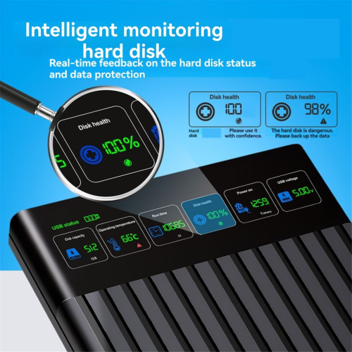 2,5-Zoll-SATA-zu-Typ-C-Festplattengehäuse-Digitaldisplay-Adapter 1