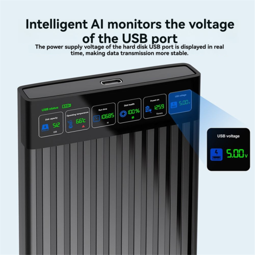 2,5-Zoll-SATA-zu-Typ-C-Festplattengehäuse-Digitaldisplay-Adapter 2