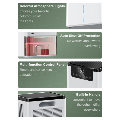 Dehumidifier, 2.2 L Room Dehumidifier, Air Purification EU Plug 2