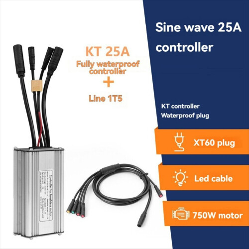 Electric Bike Controller KT-25A Waterproof Sine Wave Controller 1