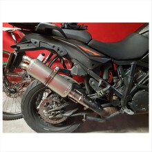 Silenciador de escape de titanio para motocicleta de 51 mm y doble salida