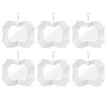 Lot de 6 supports vierges pour girouettes à sublimation de 20 cm (8 pouces) pour jardin extérieur