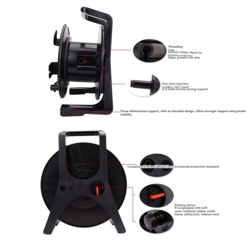 High Quality Polymer Plastic Cable Reel Mobile Cable Drum PCD235 2