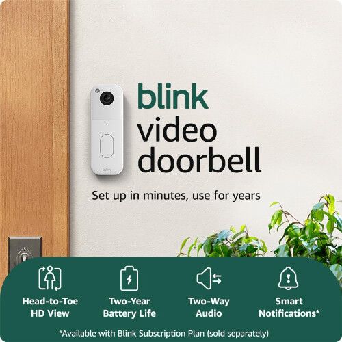 Blink Home Security Blink Video Doorbell White 2nd Gen Battery with Sync Module 1
