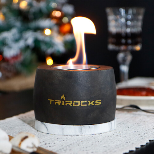 Concrete Tabletop Fire Bowl Pit Ethanol Fireplace