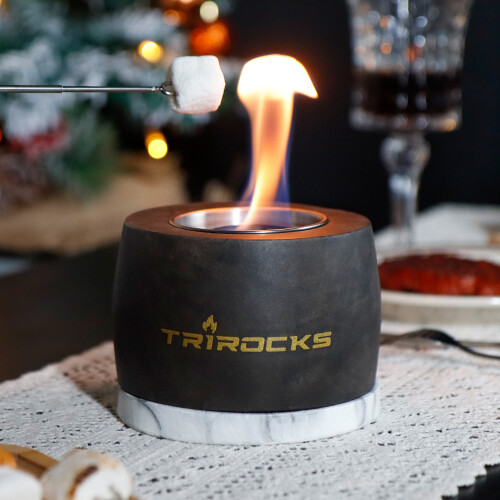 Concrete Tabletop Fire Bowl Pit Ethanol Fireplace 1