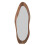 Living And Home Walnut Color Mango Shape Full Length Mirror, Tempered Glass 1