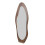 Living And Home Walnut Color Mango Shape Full Length Mirror, Tempered Glass 2