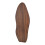 Living And Home Walnut Color Mango Shape Full Length Mirror, Tempered Glass 3