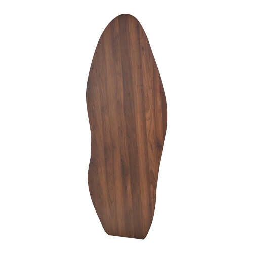 Living And Home Walnut Color Mango Shape Full Length Mirror, Tempered Glass 2