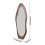Living And Home Walnut Color Mango Shape Full Length Mirror, Tempered Glass 6