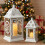 2 Metal Candle Lanterns Hanging Candle Holder Yard 1