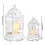 2 Metal Candle Lanterns Hanging Candle Holder Yard 5