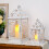2 Metal Candle Lanterns Hanging Candle Holder Yard 6