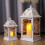 2 Metal Candle Lanterns Hanging Candle Holder Yard 7
