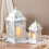 2 Metal Candle Lanterns Hanging Candle Holder Yard 12