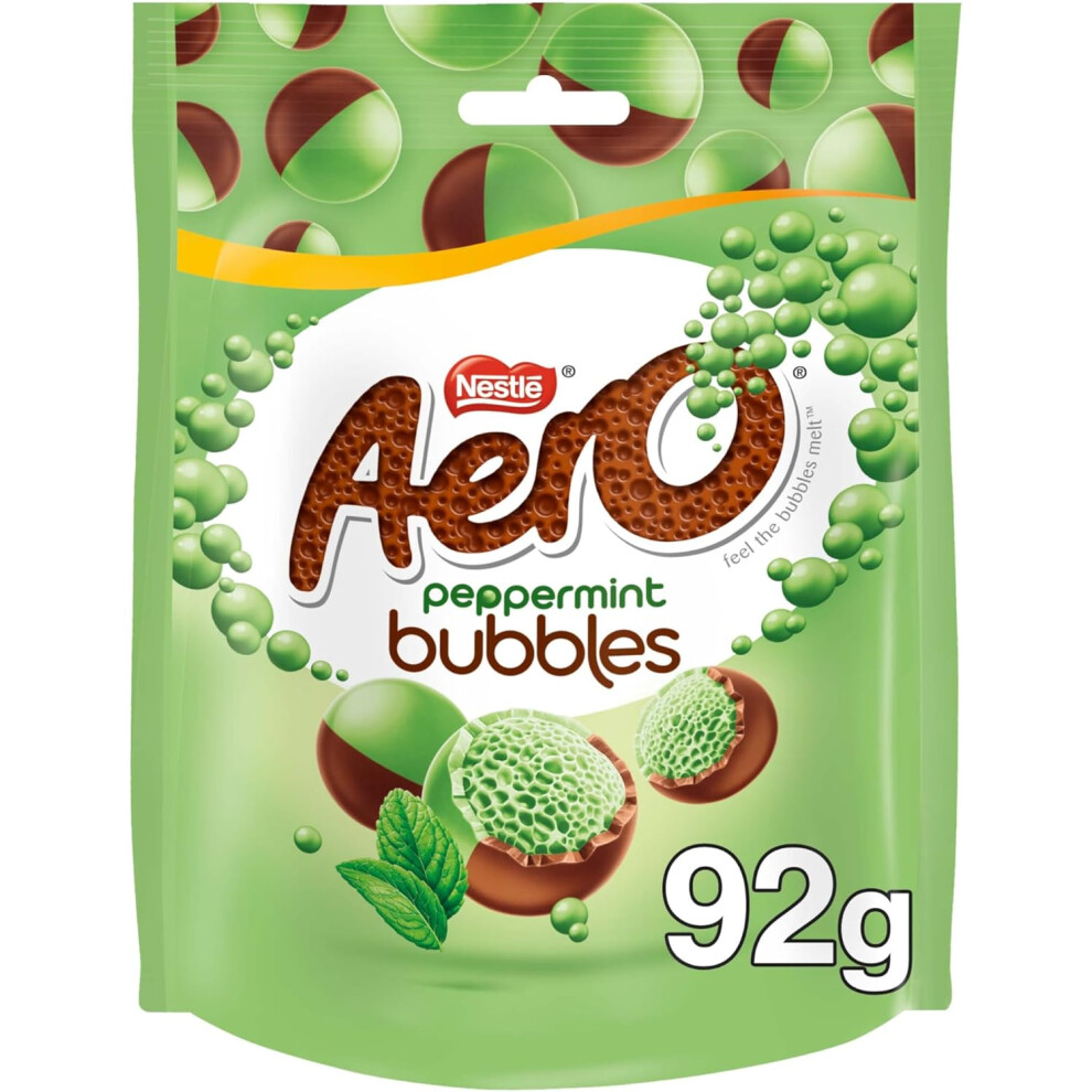 Aero Bubbles Peppermint Mint Chocolate Pouch 92G