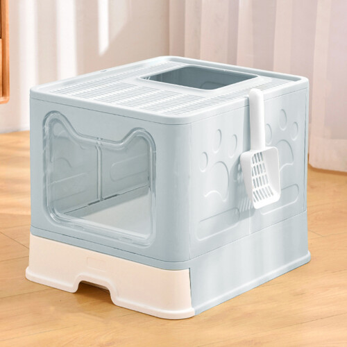 Living And Home Top Exit Plastic Folding Cat Litter Box 1