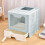 Living And Home Top Exit Plastic Folding Cat Litter Box 3