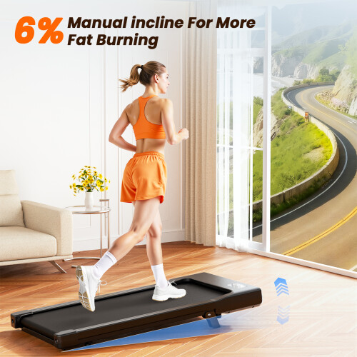 Walking Pad with 6% Incline 90cm Treadmill for Home 2