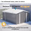 Birchtree BIRCHTREE 10x14FT Metal Garden Shed, Grey 5