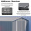 Birchtree BIRCHTREE 10x14FT Metal Garden Shed, Grey 8