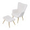 Living And Home Accent Chair with Footstool Set 3