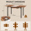ELECWISH Extendable Dining Table With Storage 110-150cm 6