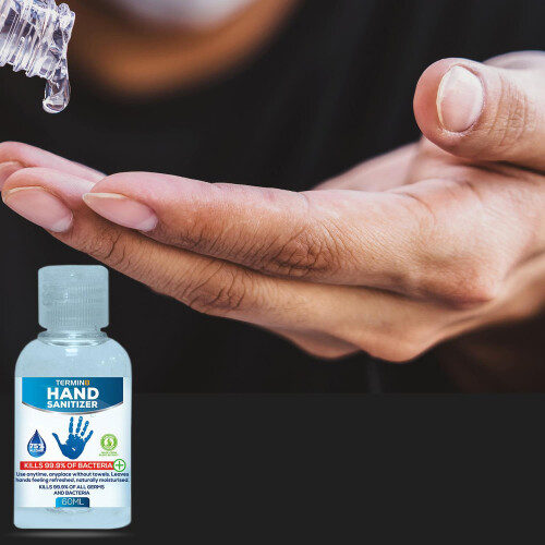 Termin8 Anti-Bacterial Hand Sanitiser Gel 60ml,2pk 1