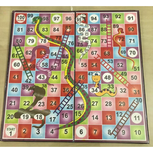 Snakes & Ladders Folding Board Game for 4 Players