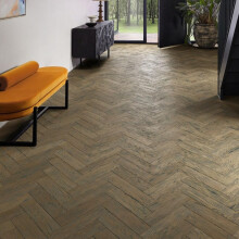 (1.873 m² / Pack, Brown 13 Handscraped Brushed Distressed Brown) Chene14mm Engineered Wood Flooring