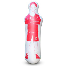 Inflatable Soccer Dummy Goalkeepr Air Mannequin Kick Defender Wall Goalkeeper Defender Training for Children Adult Red