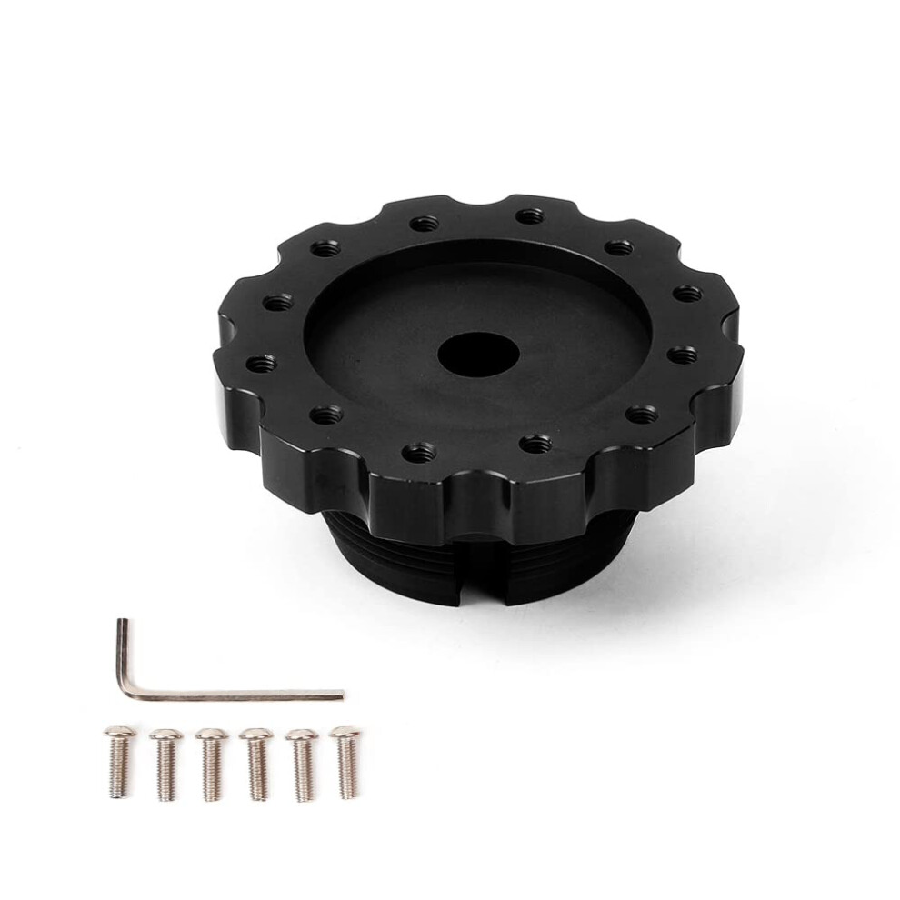 Aluminum Steering Wheel Adapter, Sim Racing Gaming Steering Wheel Adapter For Pxn V10 (Black) Black 9189345764363