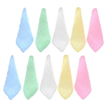 10pcs Towel Soft Natural Cotton Washcloths for Multiuse Face Towels and Burp Cloths Quick Drying and Absorbent Essential
