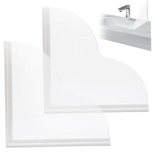 Shower Splash Guard, 2 Pieces, SelfAdhesive, Adjustable for Bathroom, 9.5x9.5 Inches